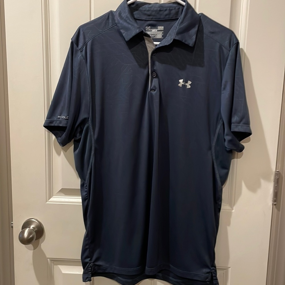 Gray under Armor polo